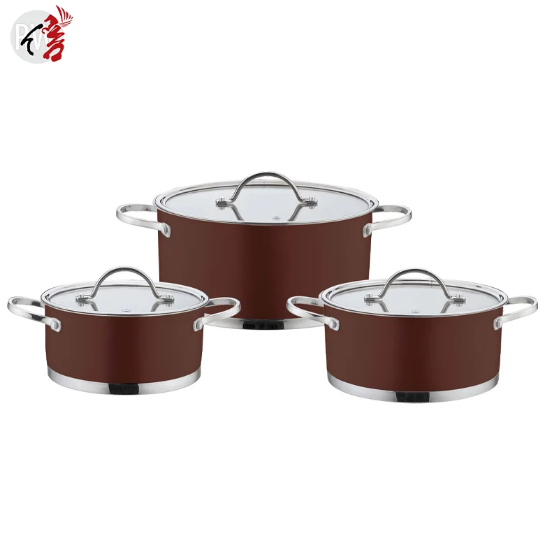 Realwin  cooking pots wholesale Customized kitchenware nonstick stainless steel cookware sets