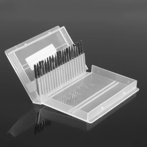 
20pcs 3mm Shank Tungsten Steel Solid Carbide Drilling Carving Rotary Files Diamond Burrs Dremel Tool 