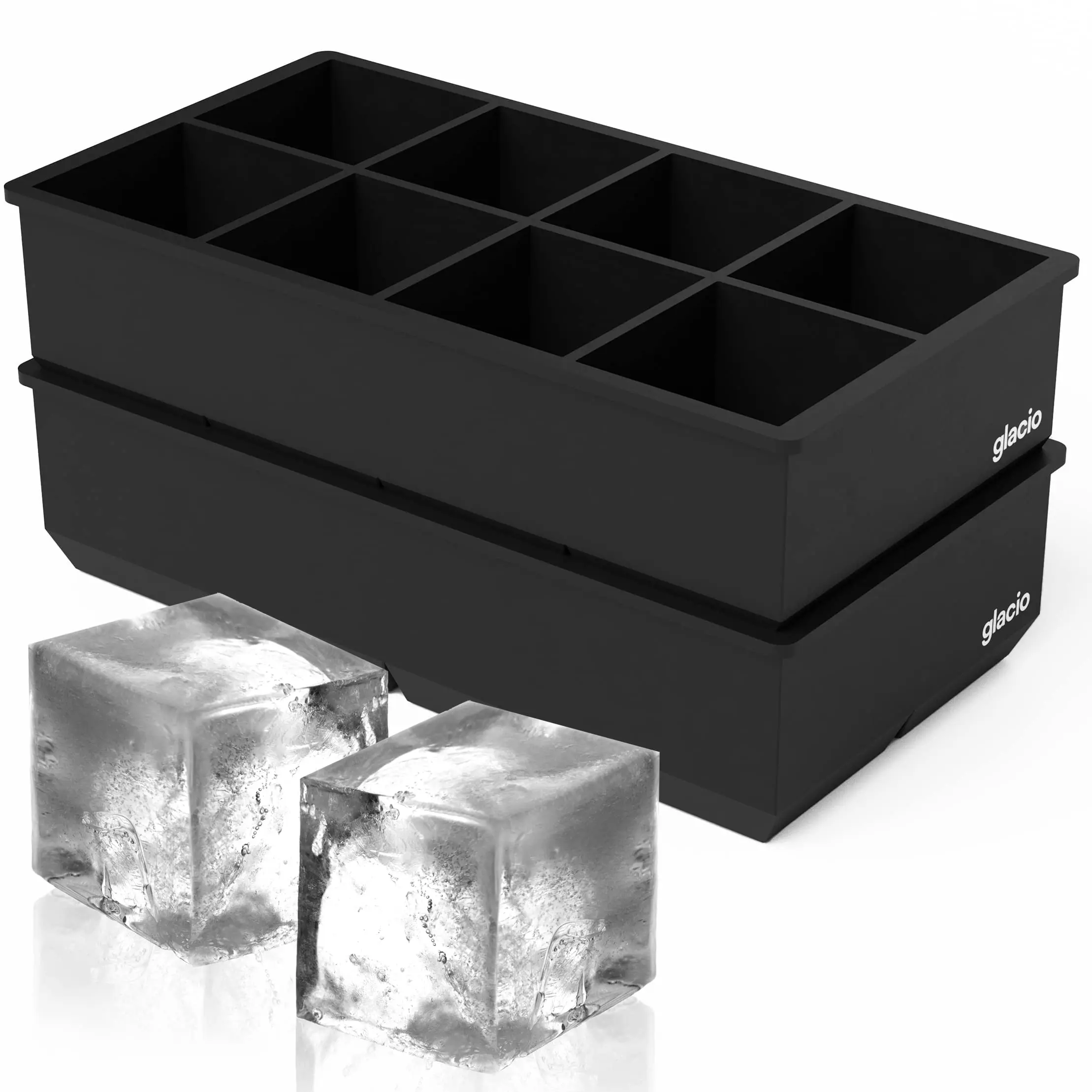 2024 Wholesale Large Making 8 Giant Whiskey Stones Bpa Free Silicone Ice Cube Trays Silicone For Whiskey
