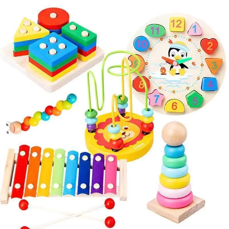 Popular Baby Early Childhood Educational Wood music Bead Eight Tones On Piano Wooden Toy