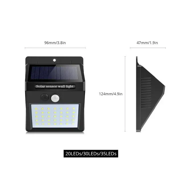 
Factory price hot sale high power led Solar garden Wall light 5W waterproof outdoor sensor 