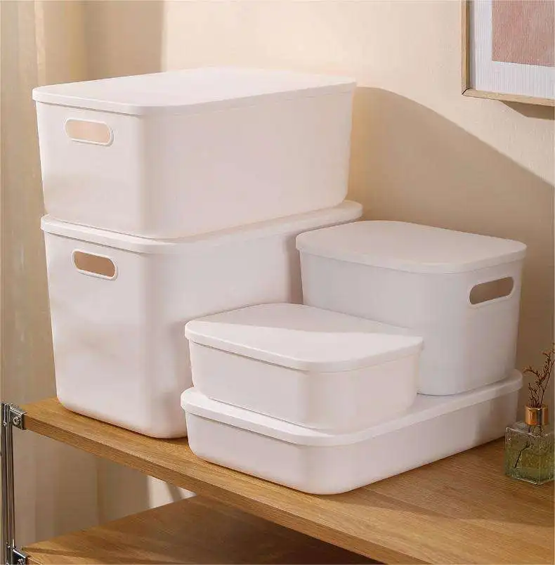 Multifunctional frosted plastic bead garage big storage container for clothes