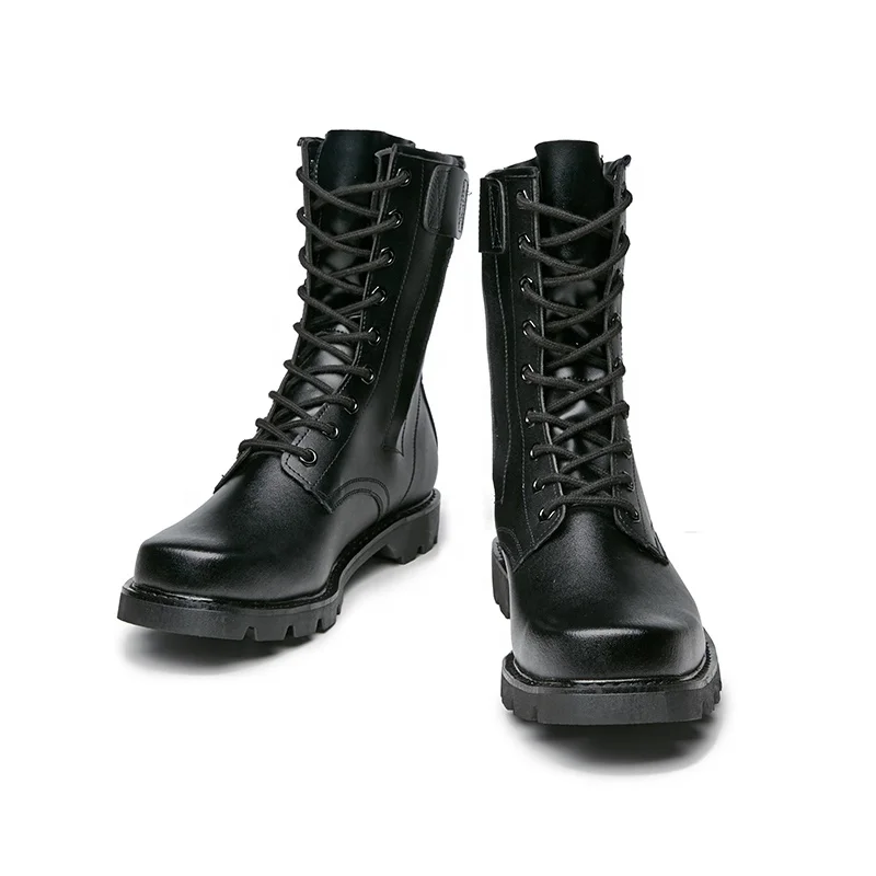 Junlo cowboy head steel bottom wool warm new cotton boots high helper shoes outdoor combat