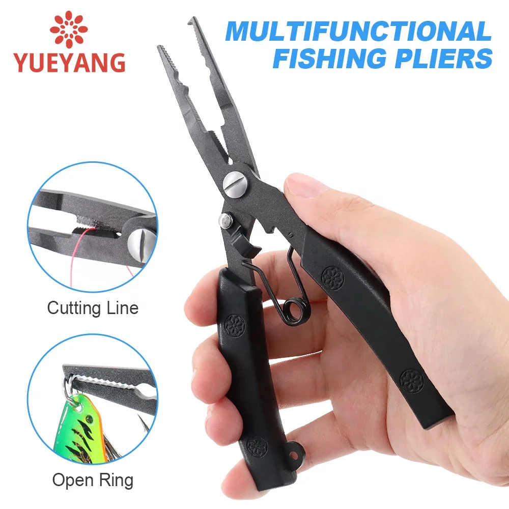 YUEYANG Fisherman Professional Fishing Pliers Resistant Saltwater Fish Hook for Cutting Braid Line Remove Hooks