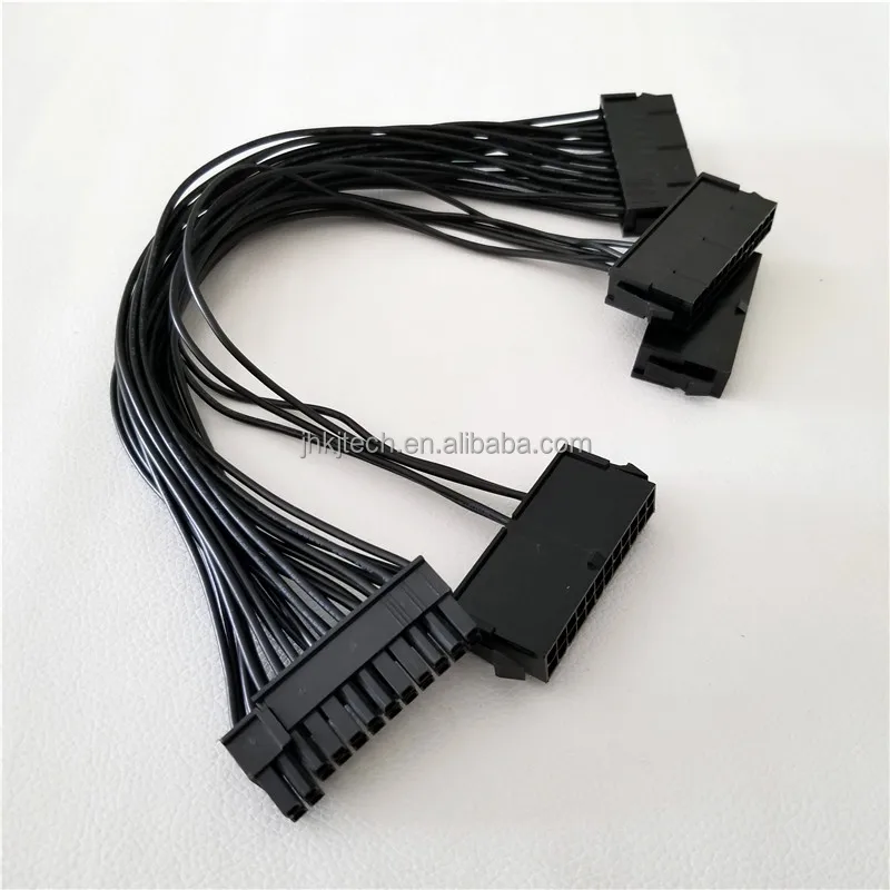  Блок питания ATX 24Pin Quad 4 порта 24 булавки PSU блок стартер материнская плата адаптера кабеля 18AWG провод для BTC Майнер машина буровой установки (20
