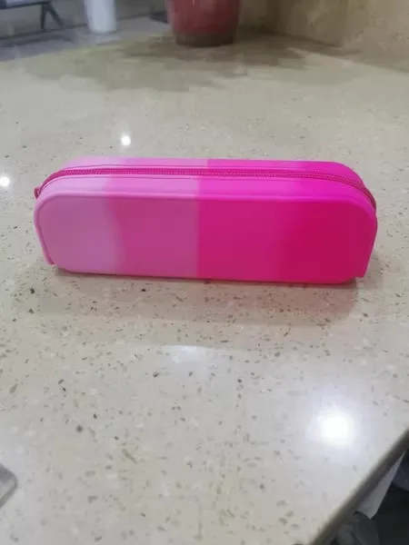 Wholesale Colorful Pen Pouch Candy Rainbow Soft Cosmetic Zipper Bag Make Up China Cheap Silicone Rubber Pencil Case