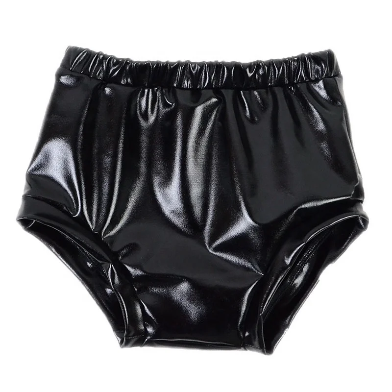 
2020 Boutique fashion kids clothing faux leather baby girls bummies shorts tollder children clothes 