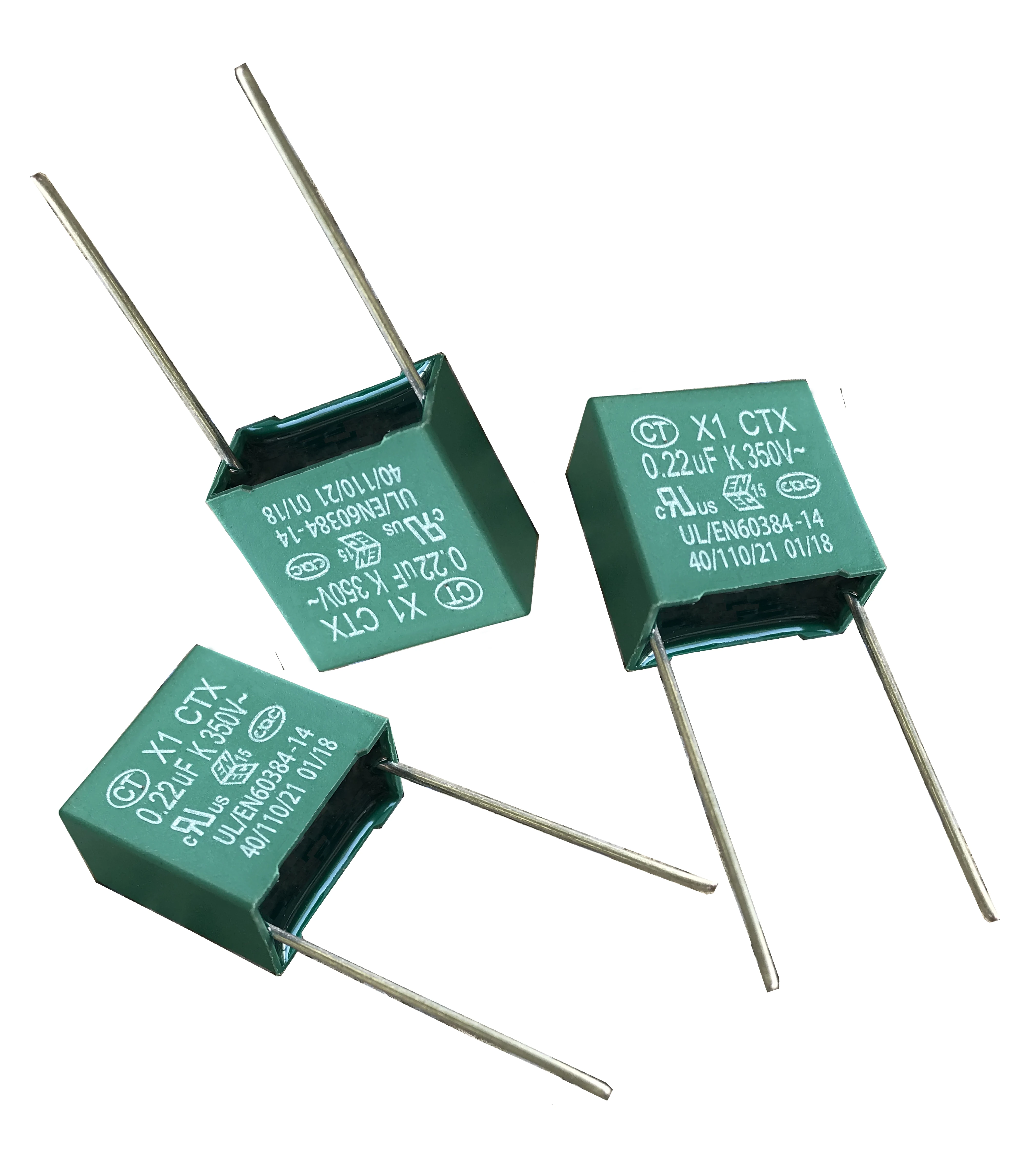 Made In Taiwan Through Hole Package Film Capacitor MPX MKP 0.22uF 350VAC 224K Electrical Capacitor