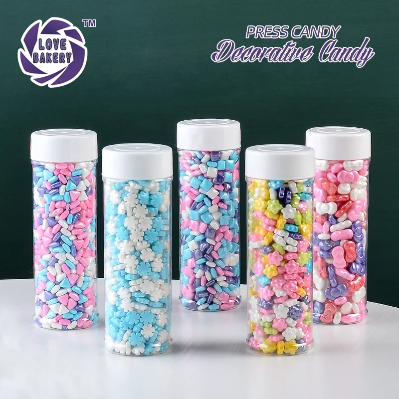 Love Bakery Colorful  Press Candy For Cupcakes Bakery Ingredients Edible Sprinkles Cake Decorations