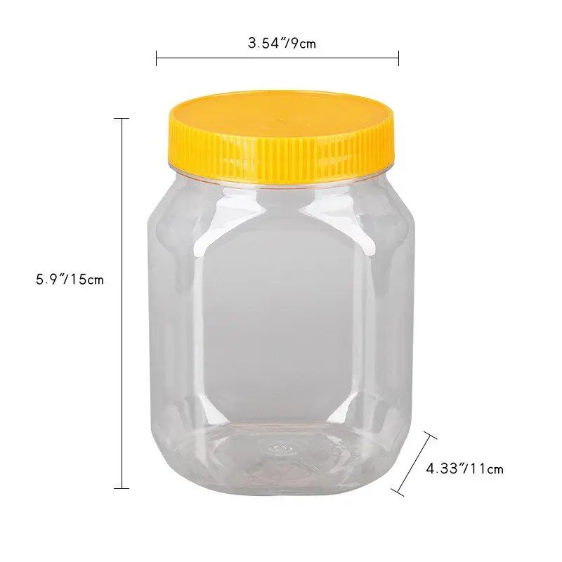 Hot Sales Peanut Butter Packaging Bottle Jar Clear Round Containers Screw Lids For Peanut Butter Plastic Bottle Jar
