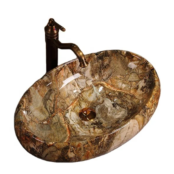 Luxury sanitary ware chaozhou new design elegant countertop bathroom sink ceramic marble wash basin