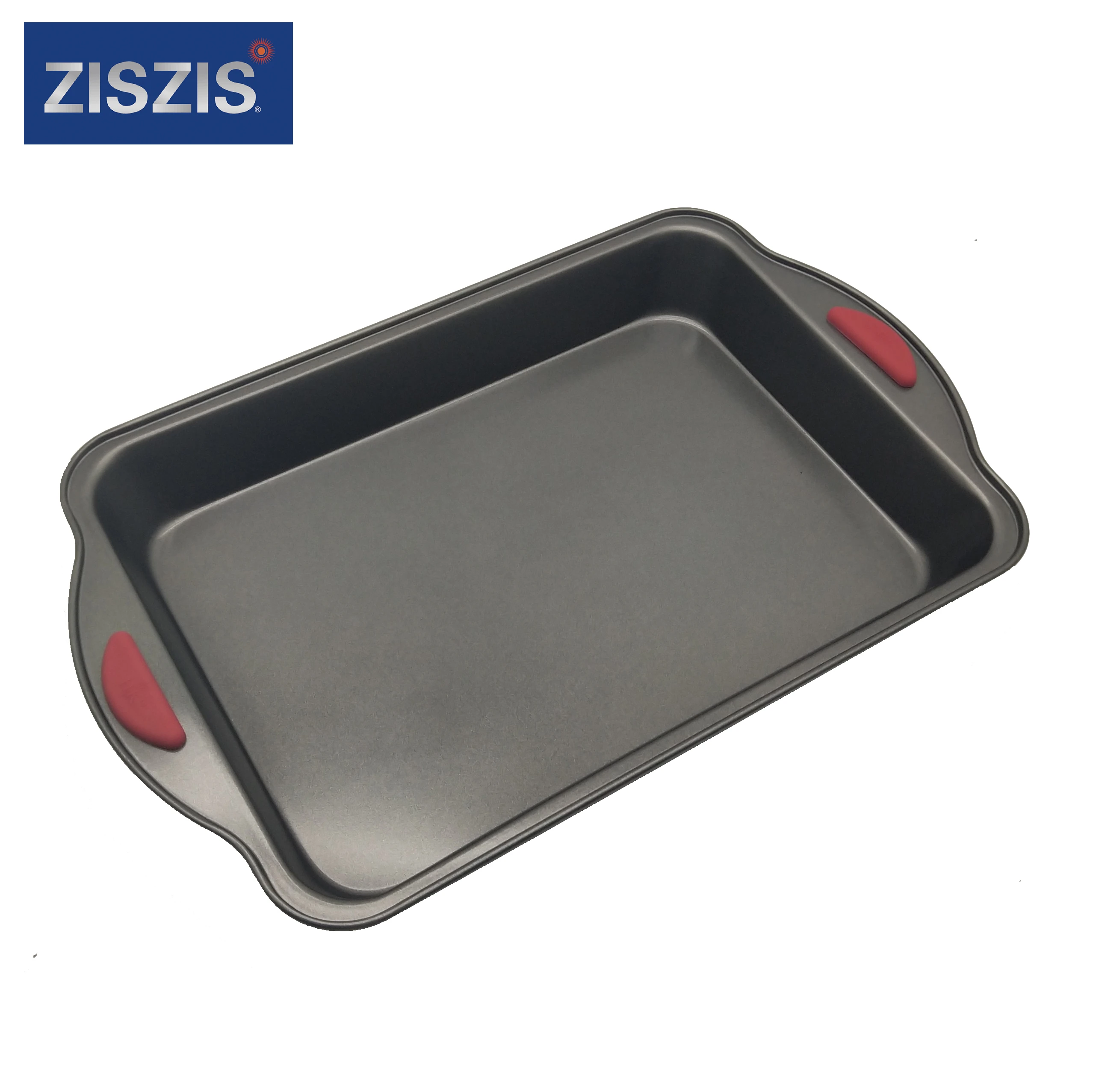 
Amazon hot selling Nonstick Carbon Steel Bakeware Sets With Red Silicone Handles Nonstick Baking Tray 