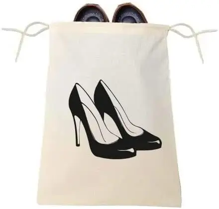 Cotton Gift Packing Draw String Dust Bag for Handbag Wholesale Custom Printing Logo Clothe Shoe Dust Drawstring Bag