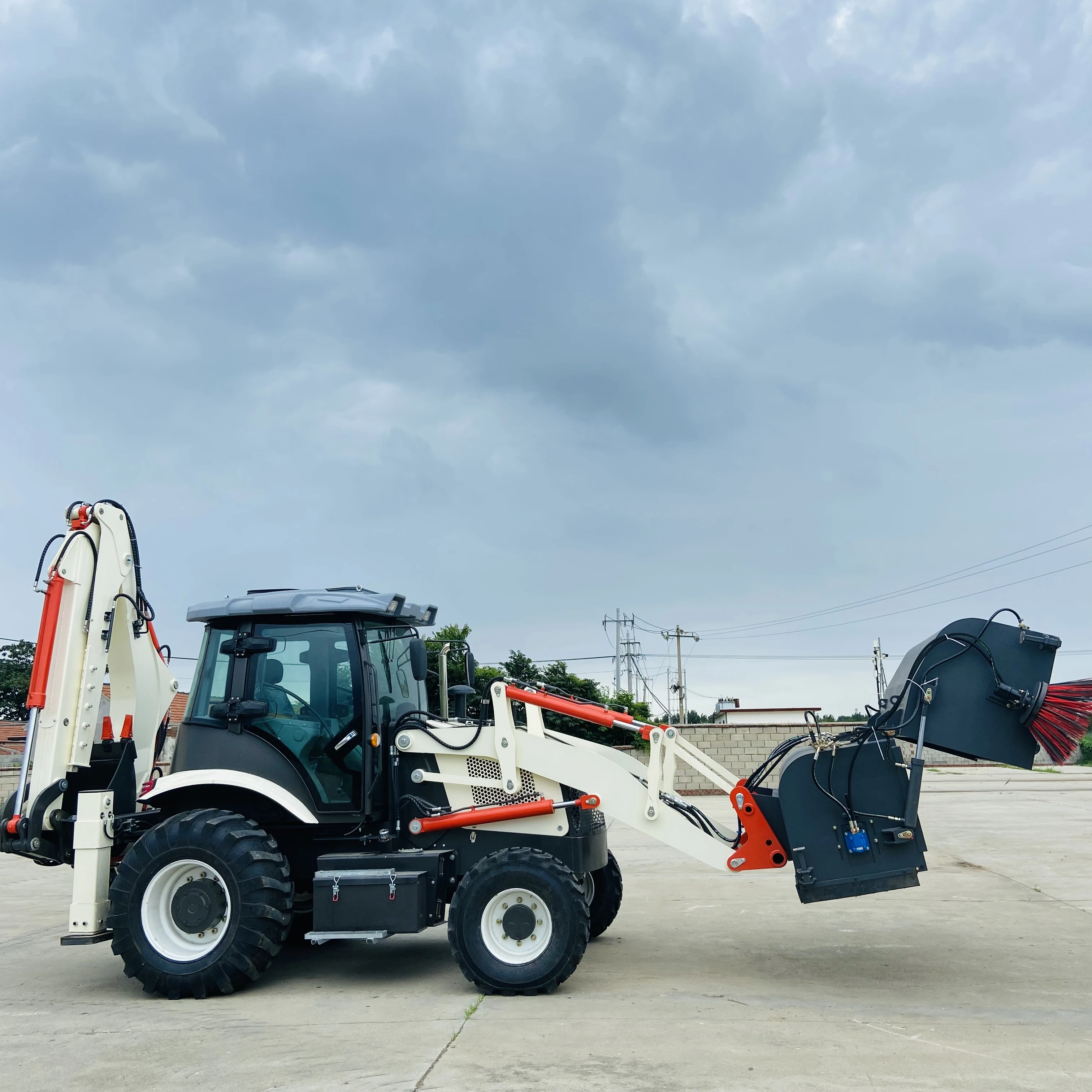 Yaweh 958-65 New Style Engineering Machine Hydraulic Tractor Front Mini Loader Backhoe Wheel YUCHAI Engine Water Pump Loader 360