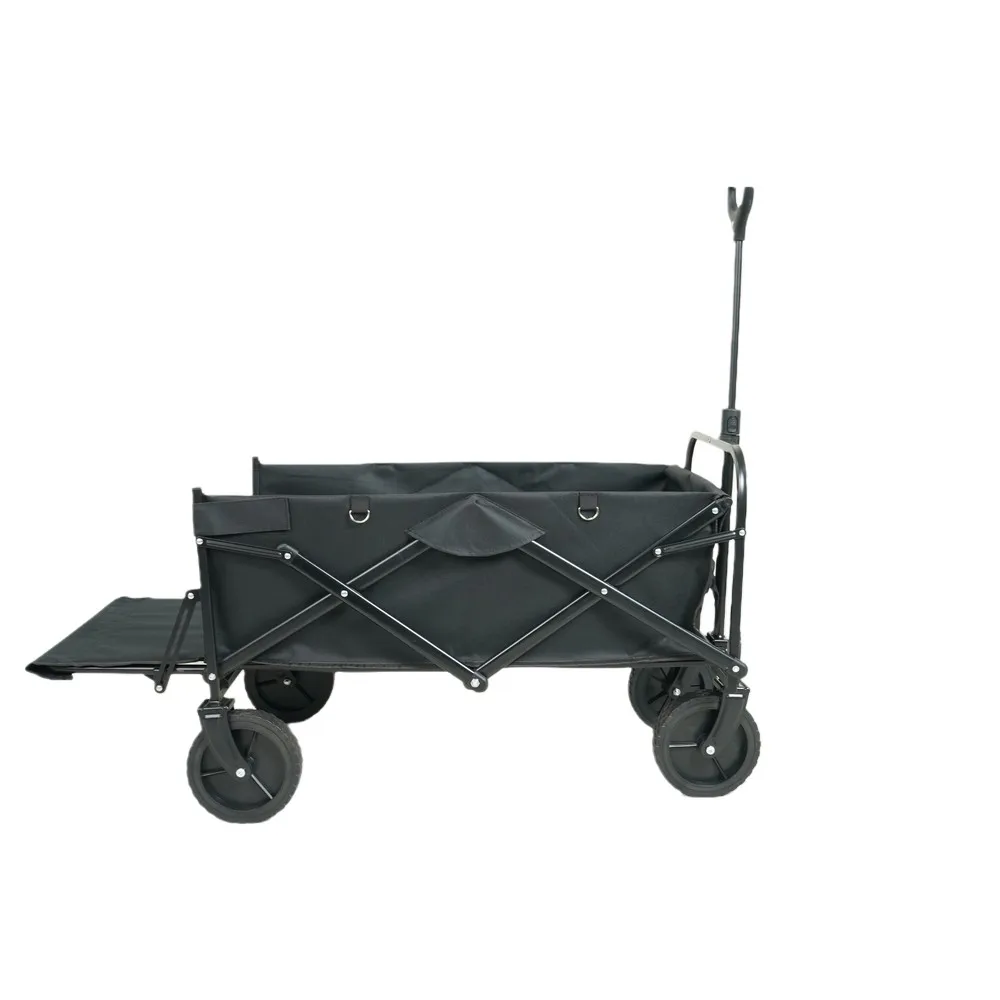 Wide Wheel Heavy Duty Collapsible Folding Wagon Garden Cart Trolley  4-Wheel Folding Cart