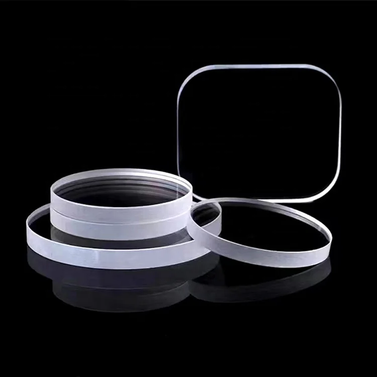 3mm Thick 60mm Diameter Clear Round Shape Optical Fused Silica Windows Quartz Glass