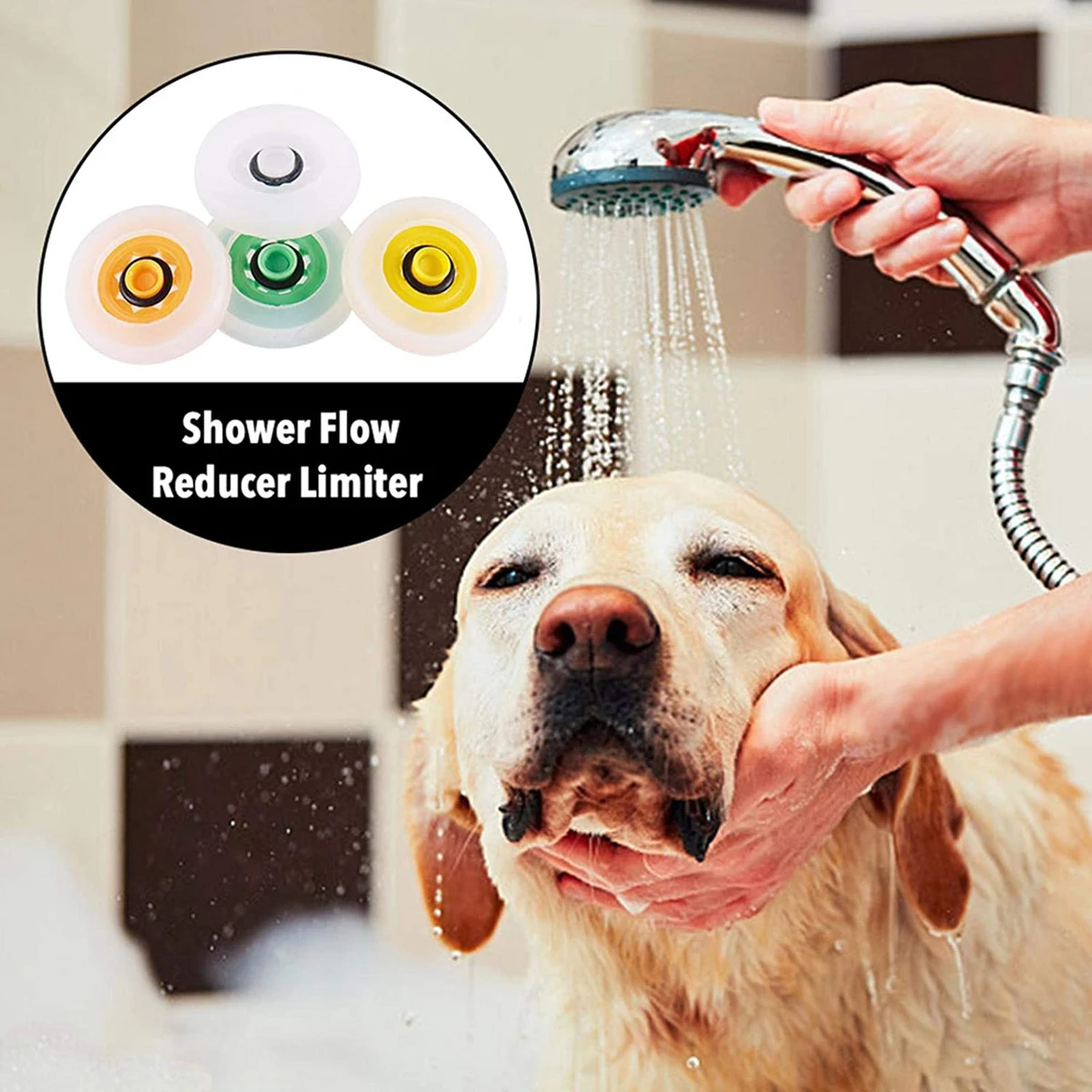 Handheld Shower Flow Restrictor 1.2/ 1.5/ 1.8/ 2/ 2.2/ 2.5 GPM Water Saver Adapter Flow Reducer Limiter
