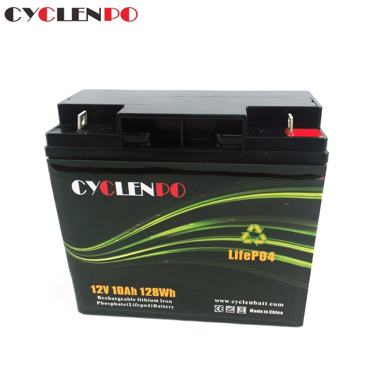 Factory wholesale lithium ion lifepo4 battery 12 volt 10 ah pack with bms
