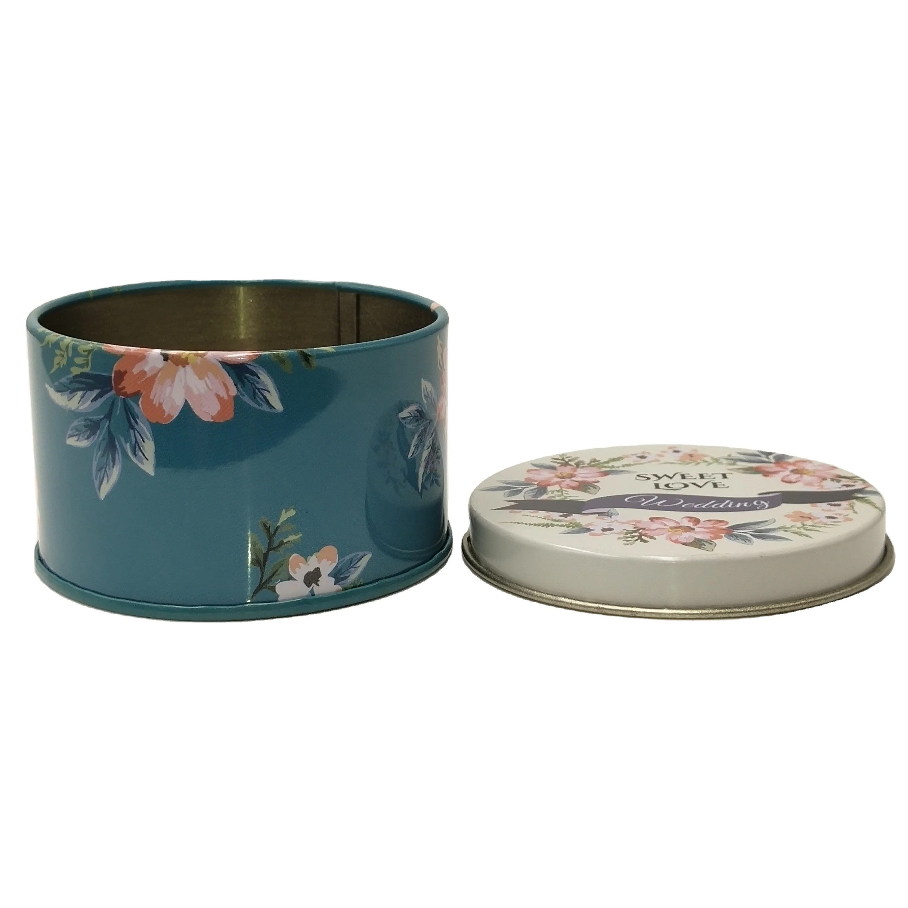 Candle Tin Can Recyclable Metal Candle Box Luxury Tins Metal Round