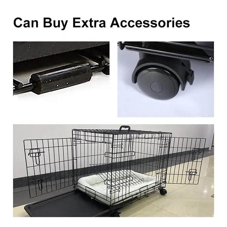 
High Quality Various Sizes Foldable Metal Kennels Heavy Duty Large Dog Cage 