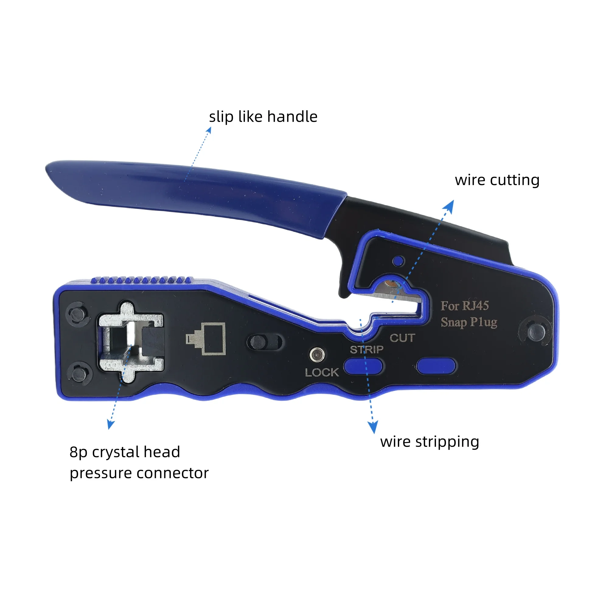 Hot Sale Multifunction 8P8C RJ45 Pass Through Crimper
