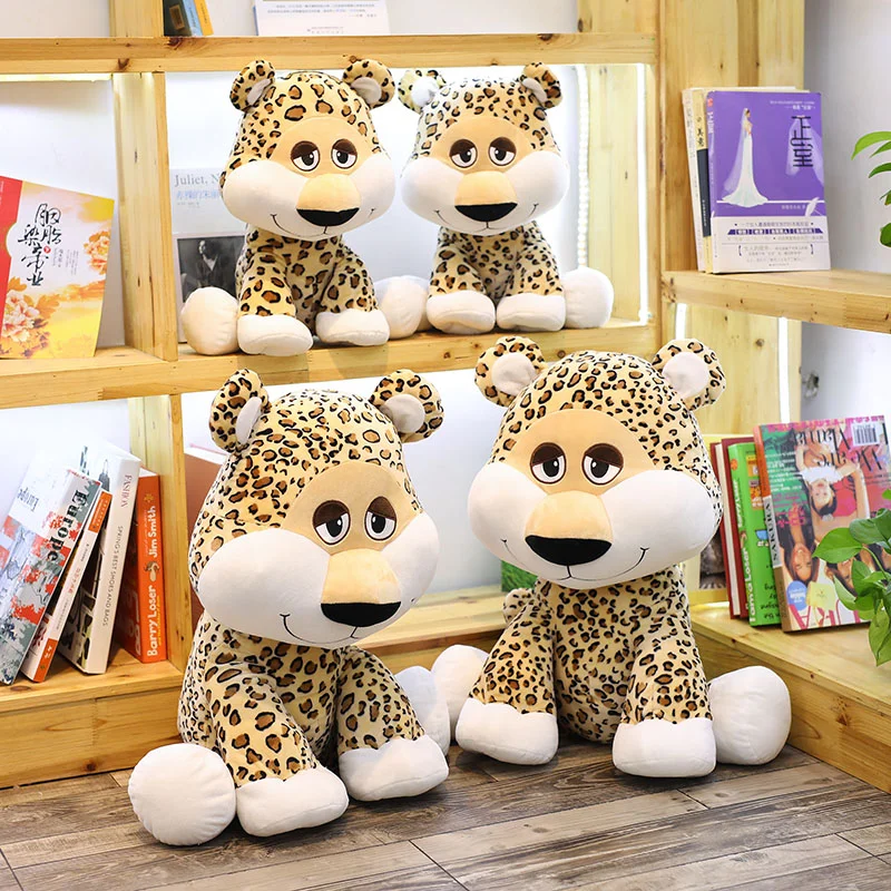 Fashion Nice Stuffed soft printed fabric Leopard Toy Animal Custom Plush Panther Toy