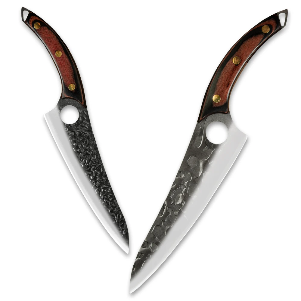 Xingye Dropship Razor Sharp Kitchen 8 Inch Full Tang Stainless Steel Hammer Finished Professional Modern Premium Chef Knife