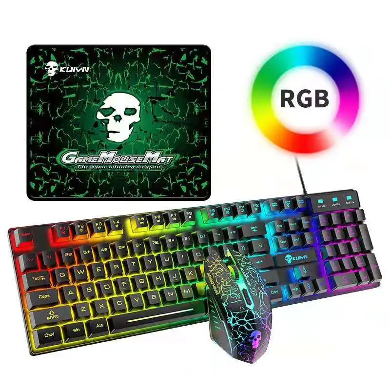Mechanical Keyboard Wired RGB LED Computer Gaming keyboard Home Notebook Desktop Computer Latest Gaming Keyboards