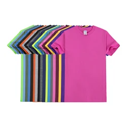 new cheap create your own brand logo and design round neck plain 100% cotton pink t-shirt with short sleeve for summer promotion