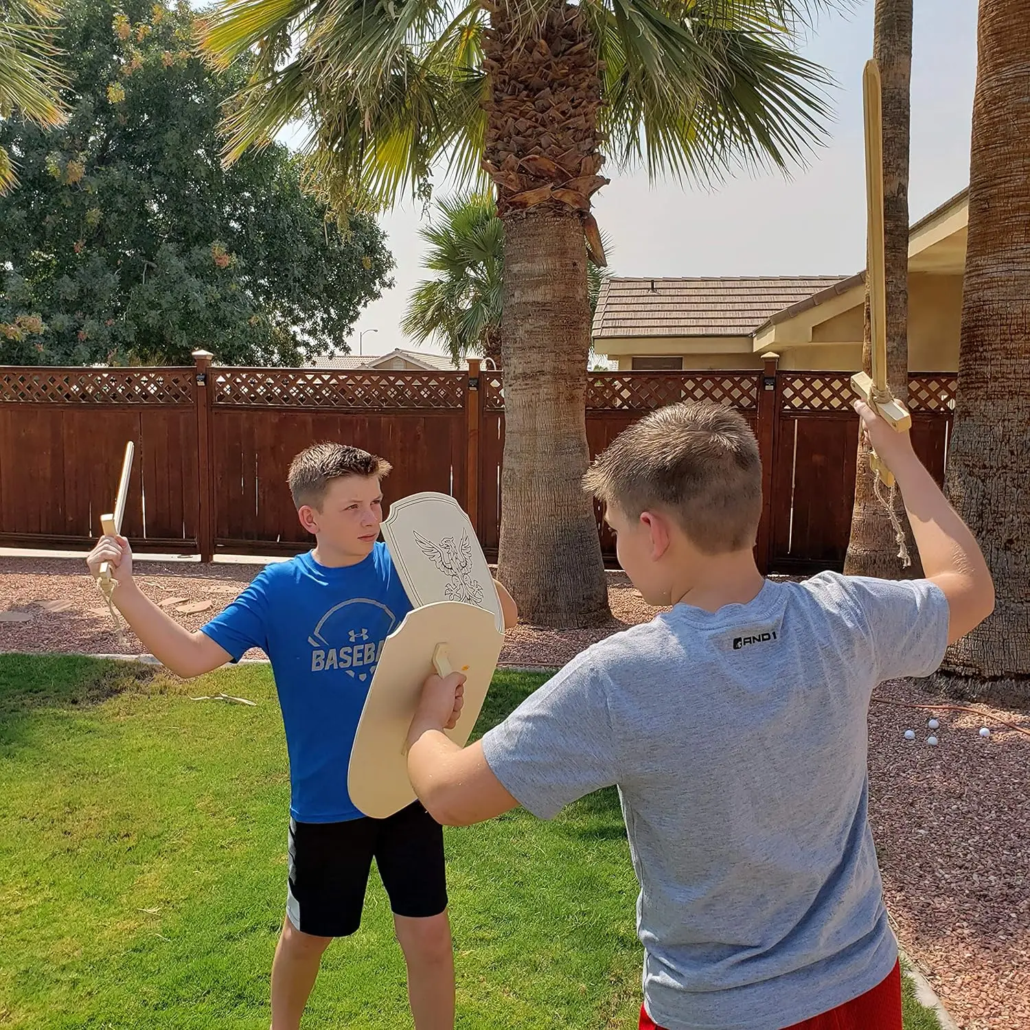 Wooden Toy Sword for Kids Knights of The Round Table Style with Jute Wrapped Handle Lightweight and Durable for Imaginative Kids