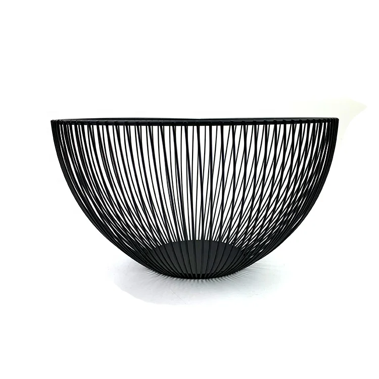 Factory Iron wire vegetable storage basket metal fruit food basket for kitchen desktop