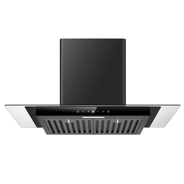 Good quality tempered glass kitchen extractor Wave sensing extractor range hood cooker hood for kitchen