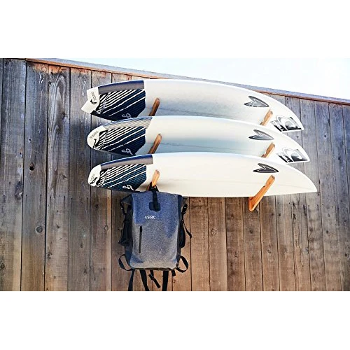 Surfboard bamboo surfboard rack wall mounted display rack for surfboard long board and short board