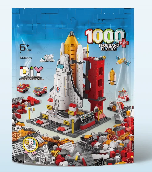 1000 pieces educational abs Space Shuttle compatible Building Blocks gift for kids