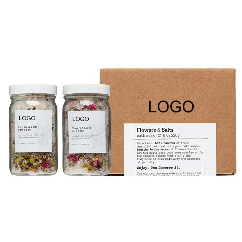 Natural Rose Spa Himalayan Private Lable Soak Packaging Bath Salt