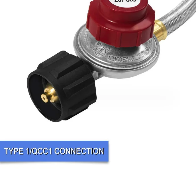 Turkey oven braid wire high pressure 0-30PSIG pressure reducing valve regulator with Hose