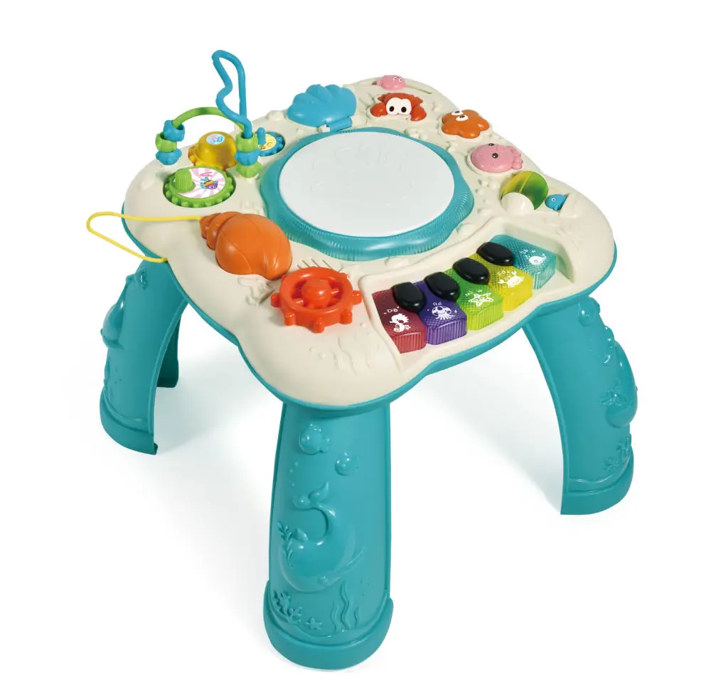 EPT Educational Toy Baby Table Chair Educational Musical Drum Baby Study Table Toys Piano Music Instrument Learning Table Toys