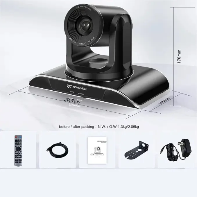 1080p HDM1 USB3.0 Camera 3X Optical Zoom Video Conference camera church live streaming