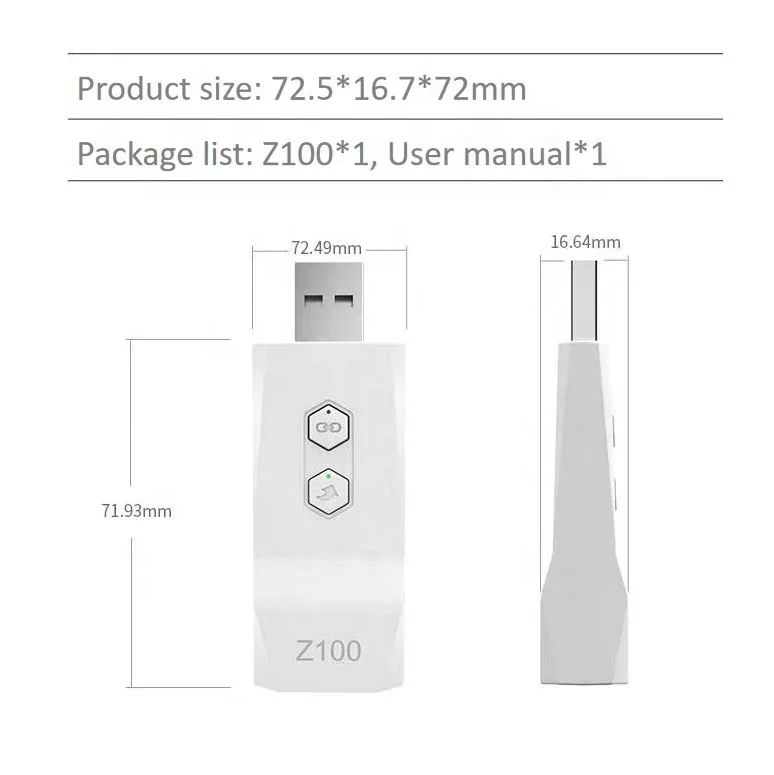 CoovElite Z100 Wireless Adapter Converter support ps5 ps4 switch pro xsx/x1s elite series 2 ps5 games adapter for double playing