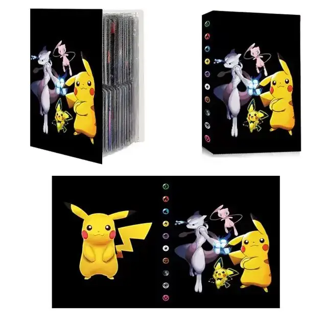 Слоты для карт Пикачу папки Poke Mon FARD Binder Высокое качество 240 ПВХ держатель Мода 888 GL 7 дней предоставлен образец