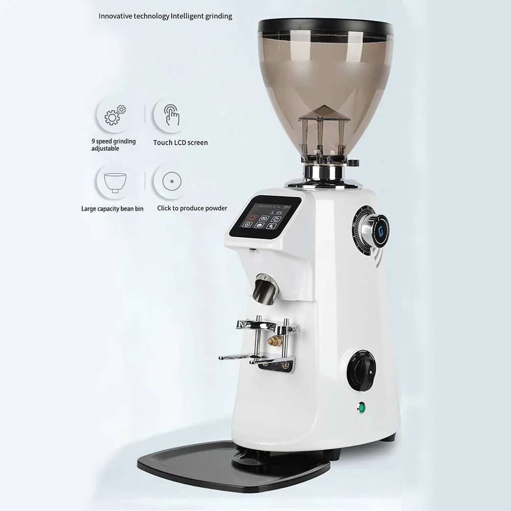Zilong Professional automatic LED industrial electric commercial coffee grinder commerical coffee bean grinder machine 74MM