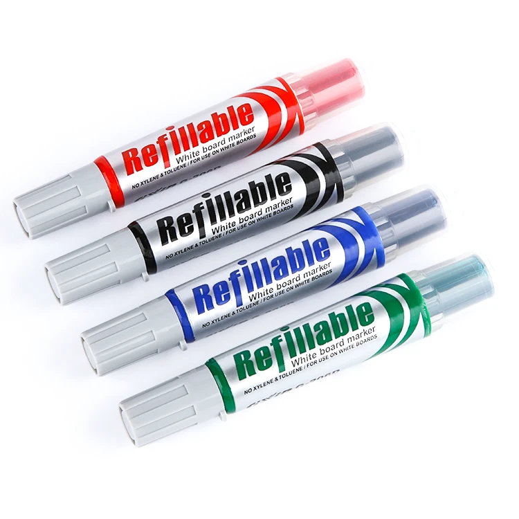 Gxin G-206D Non-toxic Low Odor Ink Refill Bullet Tip International Colors Whiteboard Marker Pen for Office