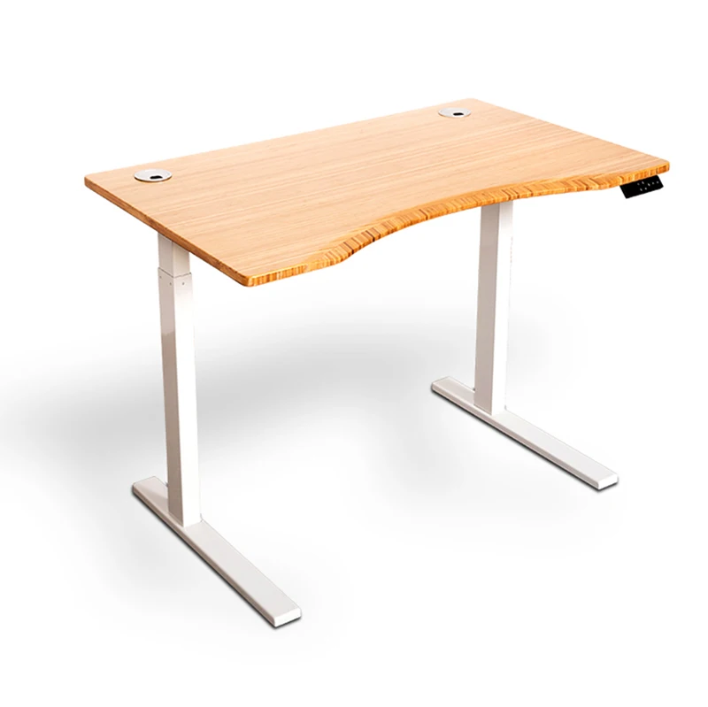Bamboo Lifting Tabletop factory Eco-bamboo Tabletops Any Kinds Of Shape Simple Style Adjustable Lifting Table For Office Home