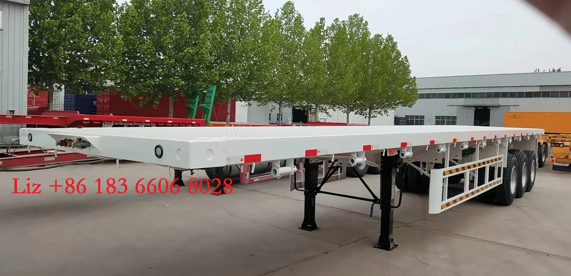 Xinya 3 axle 4 axle 40FT container semi trailer with 12 units locks
