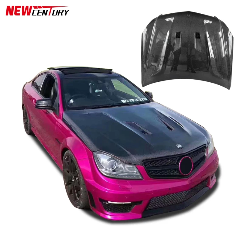 AMG C63 carbon fiber engine cover hood for 2011-2013 Benz C-class w204 early stage