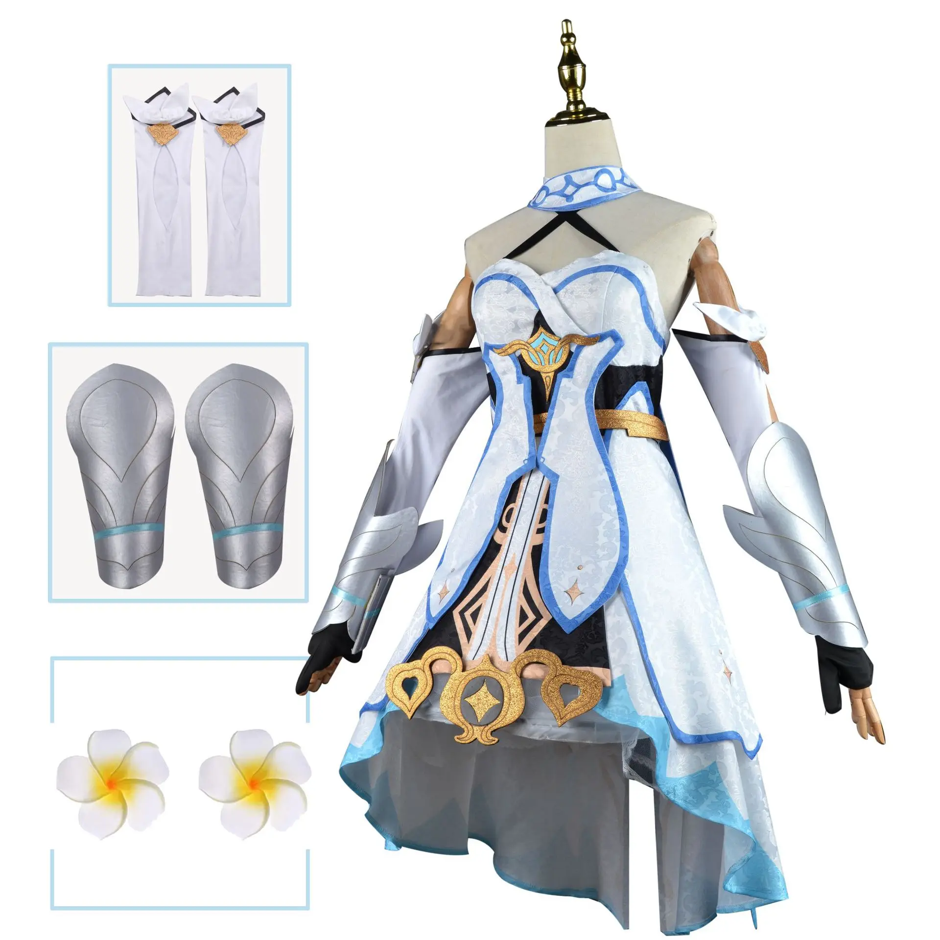 Anime Genshin Impact Cosplay Costume Game Clothes Genshin Dress Wig Full Set Outfits Party Costumes