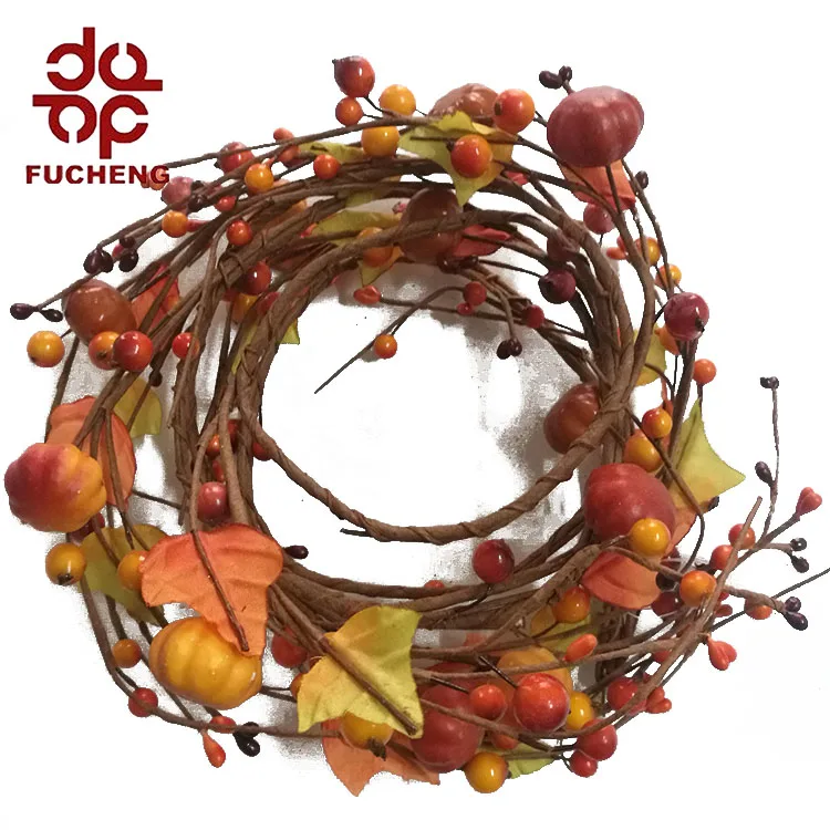 artificial flower wreath fall wreath dried flower christmas wreath with dry branch leaf for wedding home hotel