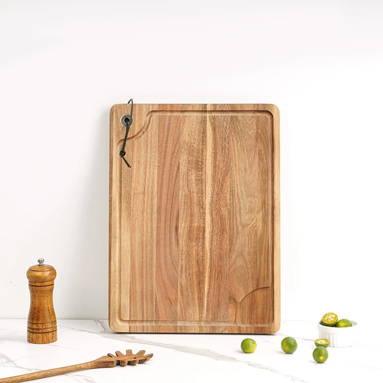 Household 304 stainless steel chopping board double sided cutting board multifunctional Wooden chopping board