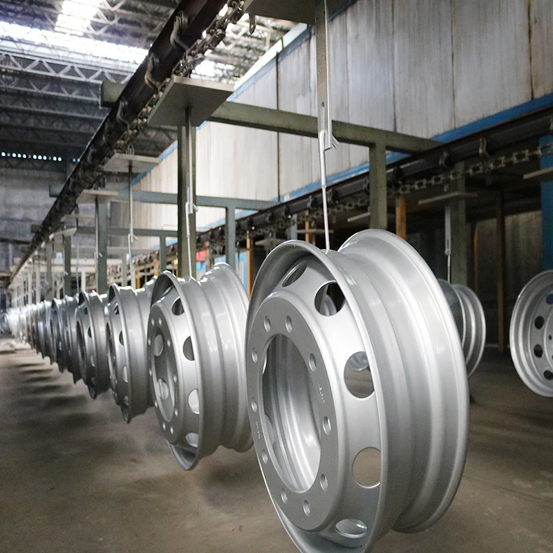 22.5X6.75/7.50/8.25/9.00/9.75 Best Sell 8 10 Holes Steel Wheel Rims 22.5x9.00 Inch For Truck  TUBELESS STEEL WHEELS 15DC