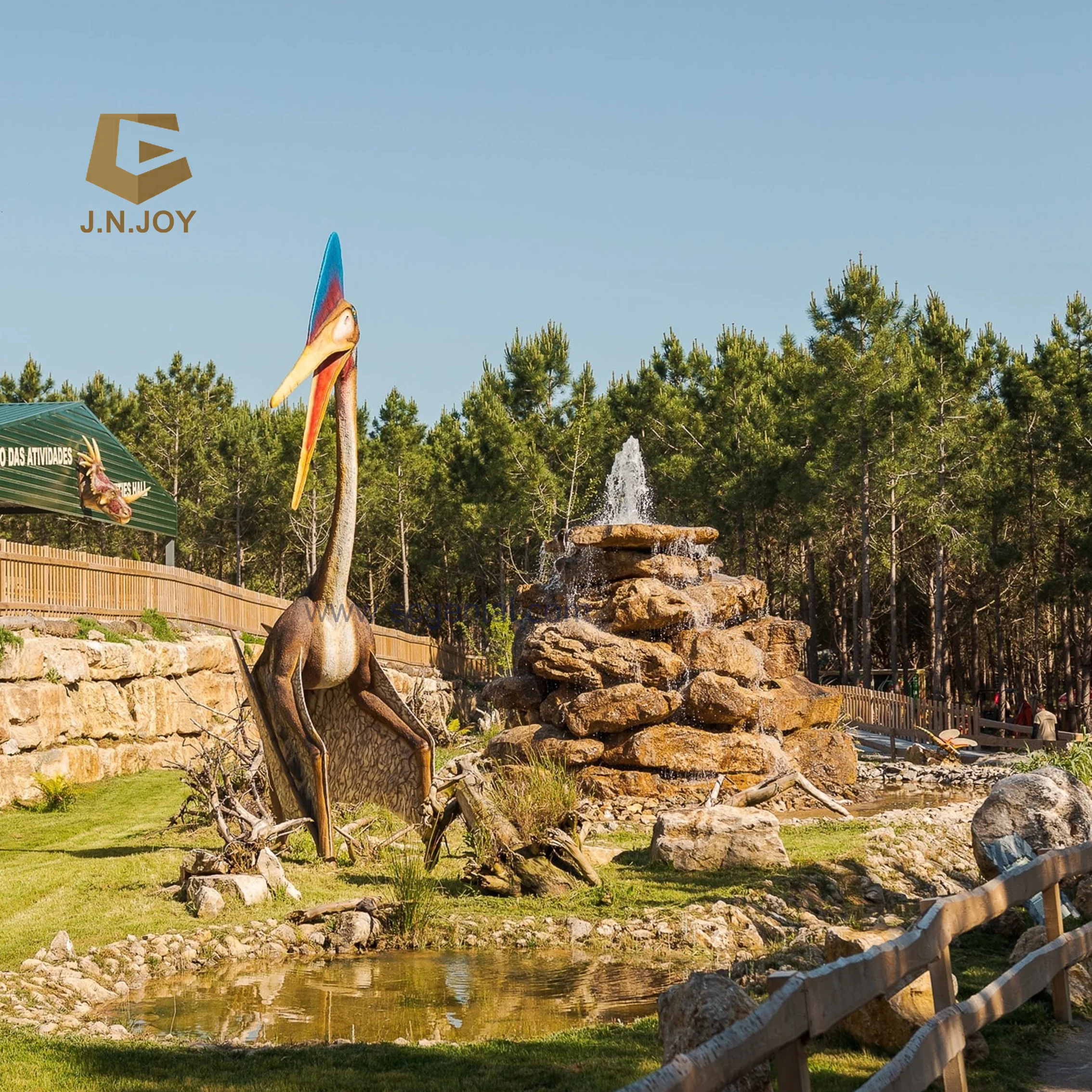 JNZM24  Dinosaurios Motorized Dinosaur Figure Real Size Dinosaur Animatronics Sale For Dino Park